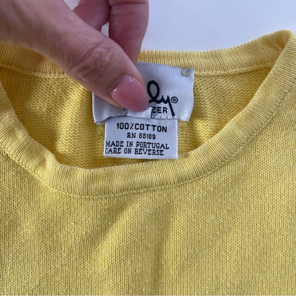Vintage Lilly Pulitzer Yellow Crewneck Short Sleeve Knit Sweater Top Size 4T - Picture 5 of 6